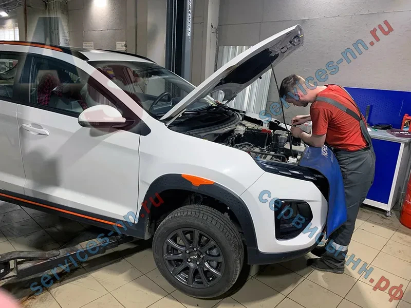 Процесс техобслуживания Chery